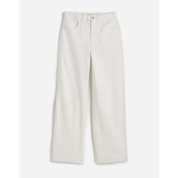 Madewell Denim - NWT Madewell The Perfect Vintage Wide-Leg Crop Jean size 24 waist in white NT995